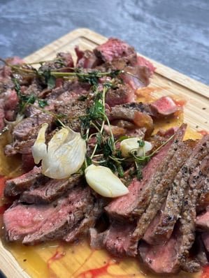 Grilled beef steak